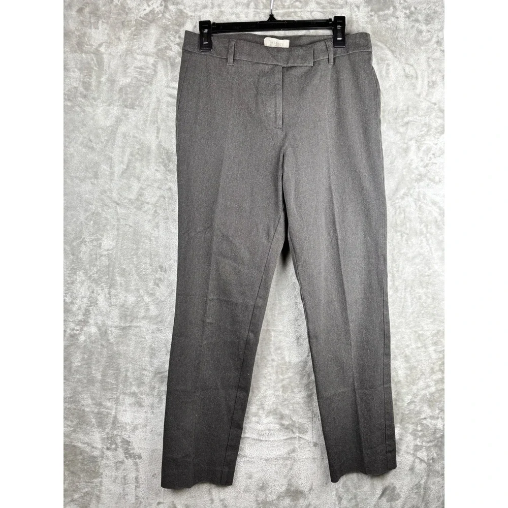 Talbots Women's Gray Dress Pants Size 8 Preppy Classic‎ Fit Straight Leg Slacks